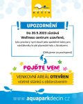 WELLNEES CENTRUM ZŮSTÁVÁ UZAVŘENÉ DO 20.9.2023