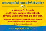 V sobotu 6. 5. 2023 uzavřou Plavecké závody vnitřní část haly